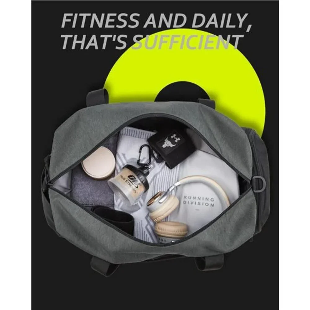 Gym Travel Duffel Bag Foldable Lightweight Weekender With Shoe Compartment